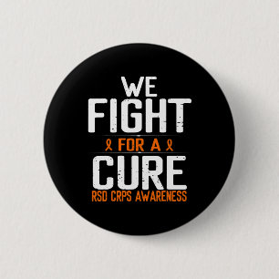 RSD CRPS Awareness Fight for a Cure Survivor Orang 6 Cm Round Badge