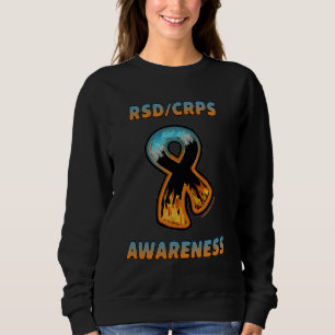 RSD/CRPS AWARENESS fire & ice ribbon Sweatshirt