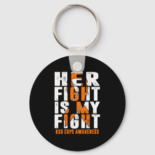 Rsd Crps Awareness Her Fight Orange Ribbon Complex Key Ring