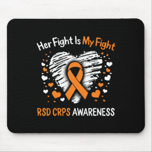 RSD CRPS Awareness Her Fight Orange Ribbon Complex Mouse Mat