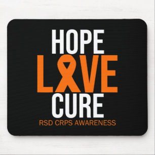 Rsd Crps Awareness Hope Love Cure Fighter Orange R Mouse Mat