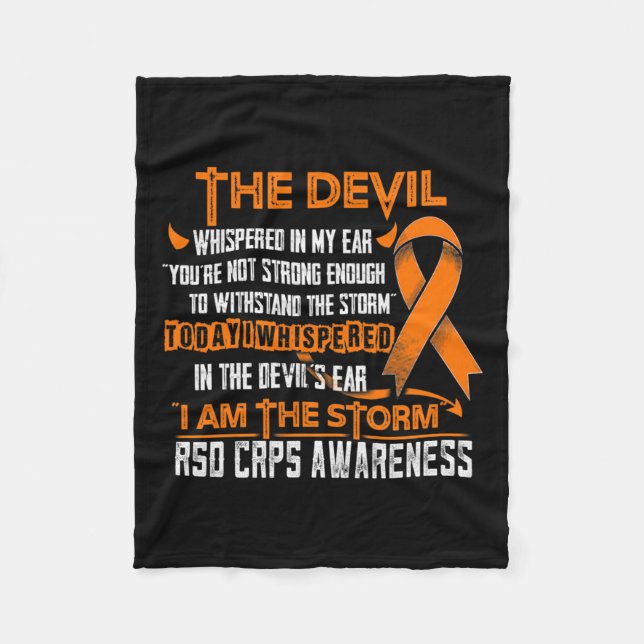 Rsd Crps Awareness I Am The Storm Devil  Fleece Blanket (Front)