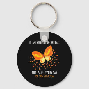 Rsd Crps Awareness Month Costume Butterfly Warrior Key Ring