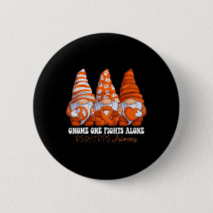 Rsd Crps Awareness Month Orange Ribbon Gnomies Sup 6 Cm Round Badge