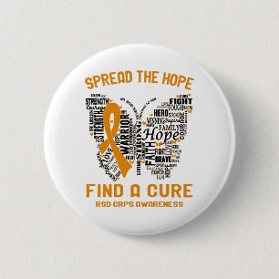 RSD CRPS Awareness Month Ribbon Gifts 6 Cm Round Badge