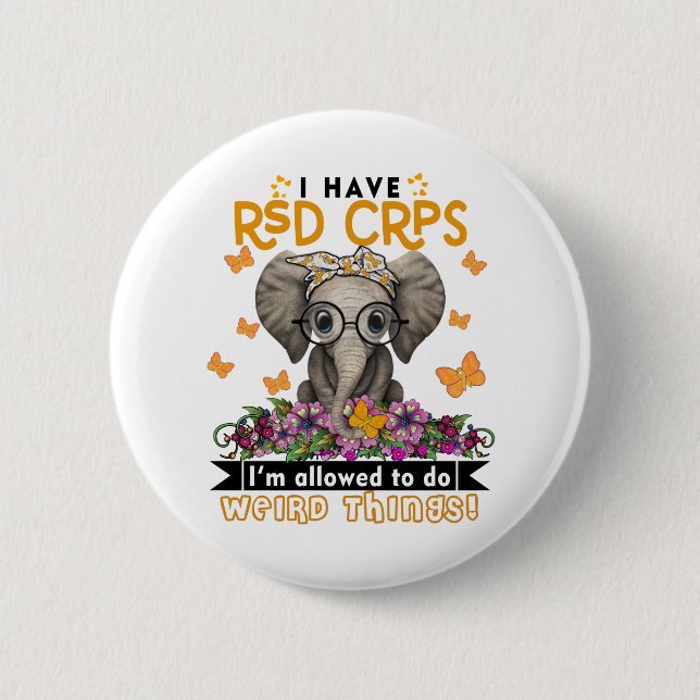 RSD CRPS Awareness Month Ribbon Gifts 6 Cm Round Badge (Front)