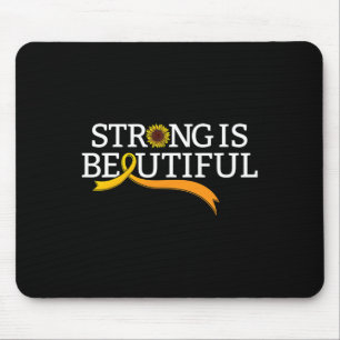 RSD CRPS Awareness Novelty Orange Ribbon Sunflower Mouse Mat