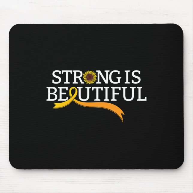 RSD CRPS Awareness Novelty Orange Ribbon Sunflower Mouse Mat (Front)