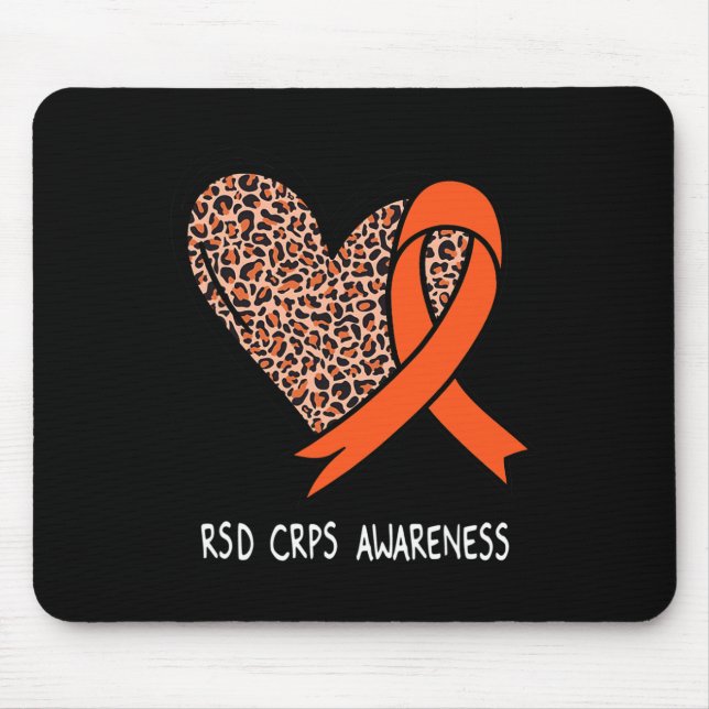 RSD CRPS Awareness Orange Ribbon  Mouse Mat (Front)