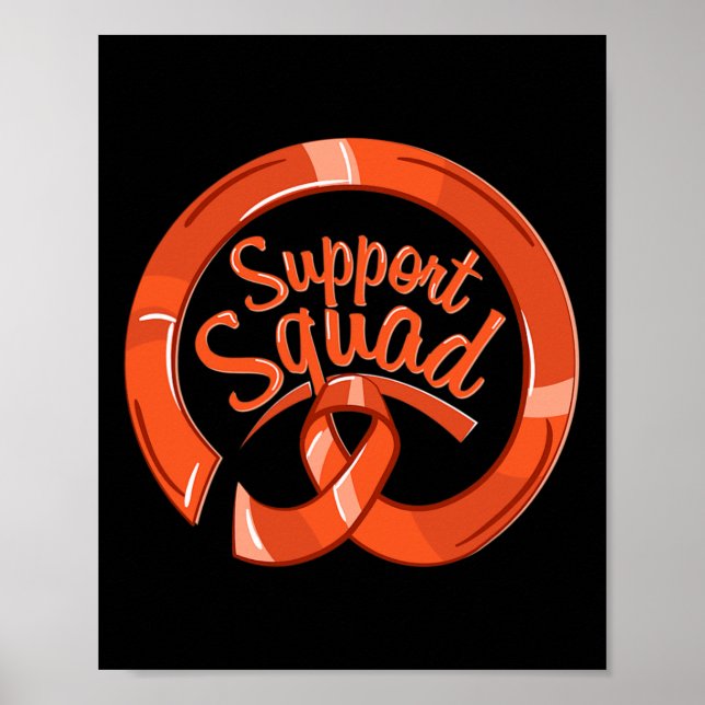 Rsd Crps Awareness Ribbon Support Squad  Poster (Front)