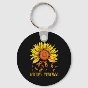 RSD CRPS Awareness Sunflower  Key Ring
