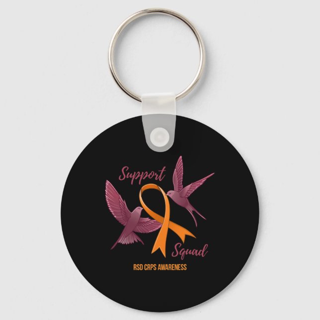Rsd Crps Awareness Warrior Survivor Support Squad  Key Ring (Front)
