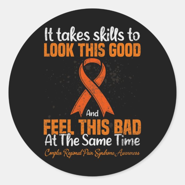 RSD CRPS Complex Regional Pain Syndrome Awareness  Classic Round Sticker (Front)