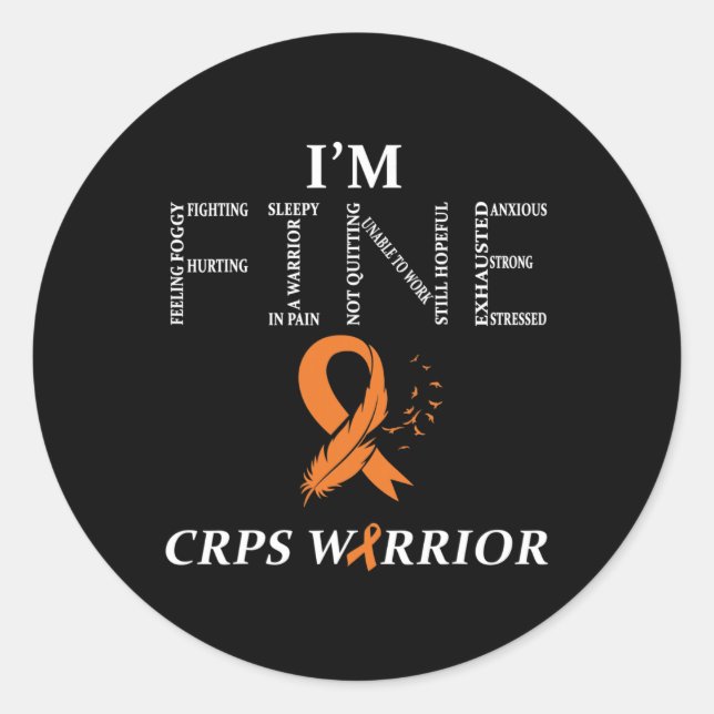 Rsd Crps Warrior  Classic Round Sticker (Front)