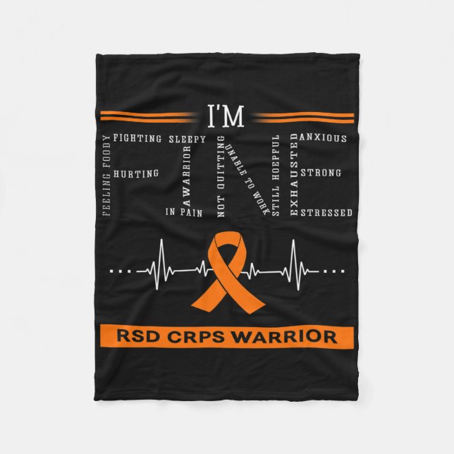 Rsd Crps Warrior I'm Fine  Fleece Blanket (Front)