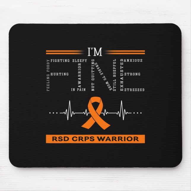 Rsd Crps Warrior I'm Fine  Mouse Mat (Front)