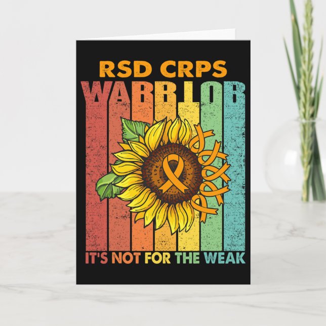 Rsd Crps Warrior It's Not For The Weak  Card (Front)