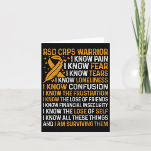 Rsd Crps Warrior Orange Ribbon Crps Awareness Nove Card