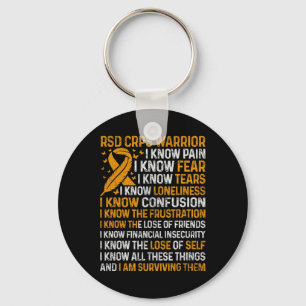 Rsd Crps Warrior Orange Ribbon Crps Awareness Nove Key Ring