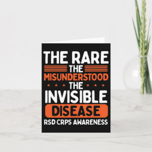 Rsd Crps Warrior Orange Ribbon Invisible Disease C Card