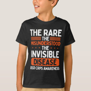 Rsd Crps Warrior Orange Ribbon Invisible Disease C T-Shirt