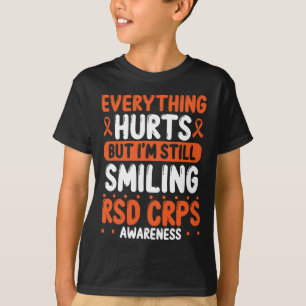 RSD CRPS Warrior Orange Ribbon Still Smiling CRPS  T-Shirt