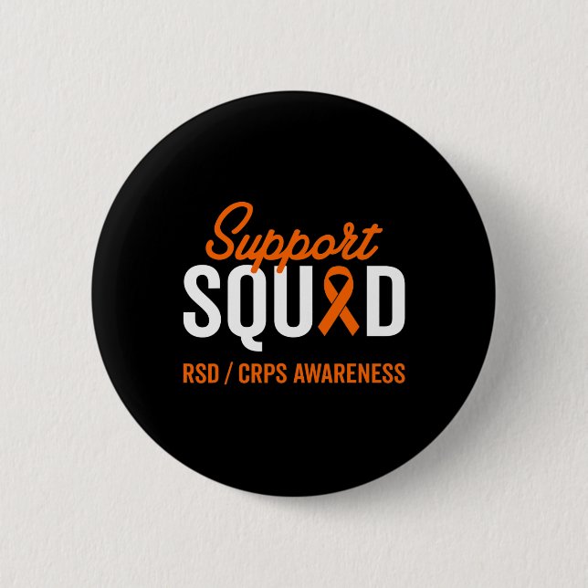 RSD CRPS Warrior Survivor Awareness Support Squad  6 Cm Round Badge (Front)