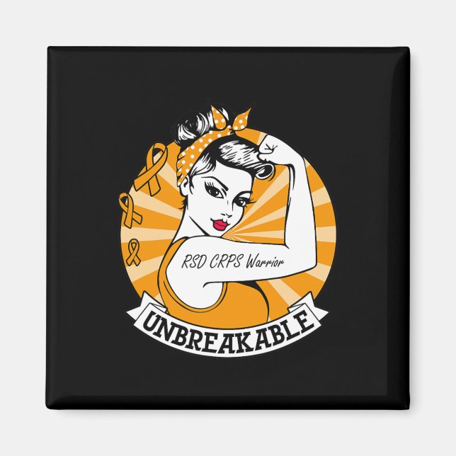 Rsd Crps Warrior Unbreakable Rsd Crps Awareness  Magnet (Front)