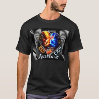 RSD CRPS Winged Flaming Hands Heart Shirt