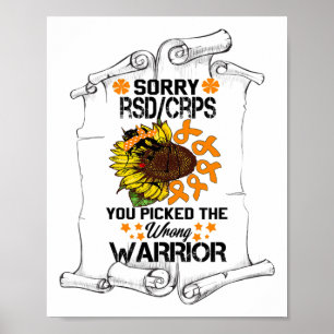 Rsd Crps You Picked The Wrong Warrior Gift Poster