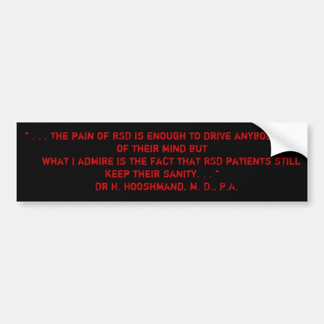 RSD Quote Bumper Sticker (Front)