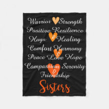 RSD Sisters Affirmations Blanket blk