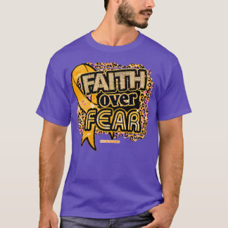 RSDCRPS awareness Ribbon Faith Over Fear Leopard G T-Shirt