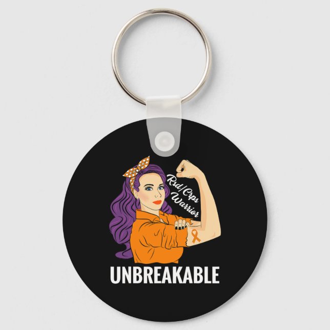 Rsdcrps Awareness Warrior Unbreakable  Key Ring (Front)