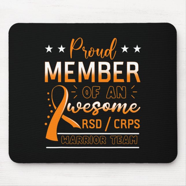 RSDCRPS Warrior Team Orange Complex Regional Pain  Mouse Mat (Front)