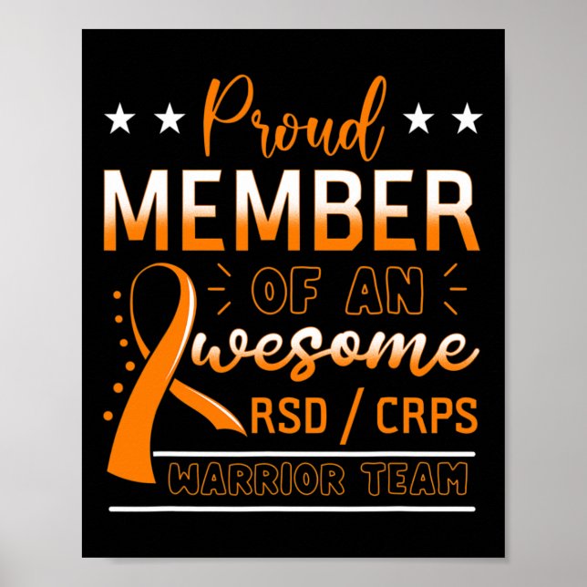 RSDCRPS Warrior Team Orange Complex Regional Pain  Poster (Front)