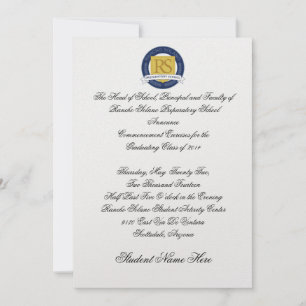 RSPS Graduation Announcement- Formal Invitation