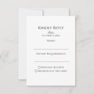 RSPV RSVP CARD