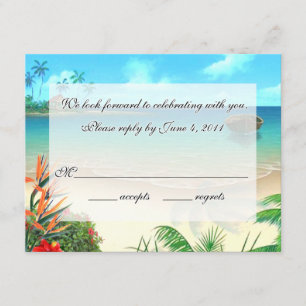 RSVP-2 Exotic Beach RSVP Card