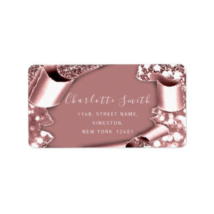 RSVP 3D  Frame Glitter Rose Royal Wedding Label