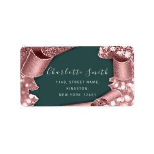  RSVP 3D  Frame Glitter Rose Royal Woodland Label