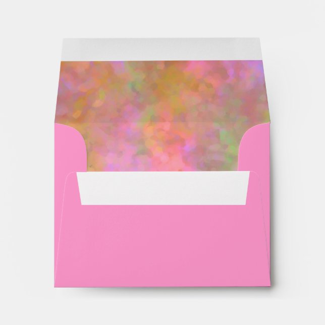 RSVP Abstract Design in Pink Envelope (Back (Bottom))