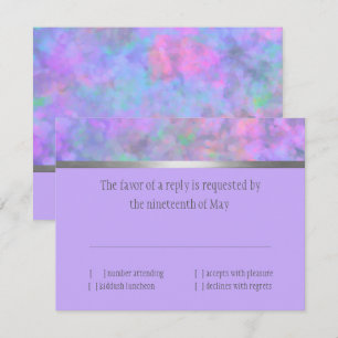 RSVP Abstract Purple Pink Blue Silver Card