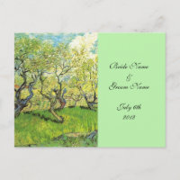 RSVP, acceptance card, Orchard in Blossom