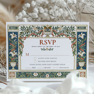 RSVP Art Nouveau Lily Wedding Invitation