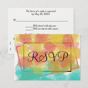 RSVP Artsy Gouache Geometric Watercolor Card