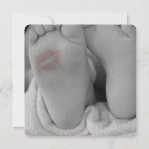 RSVP Baby Footprint Shower Invitation Announcement