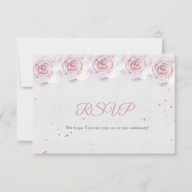 RSVP Baby Shower Cards Blush Pink (Front)