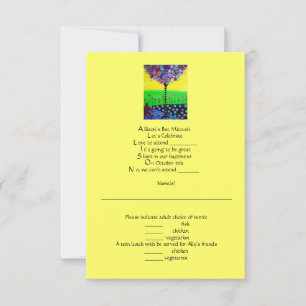 RSVP Bat Mitzvah Card