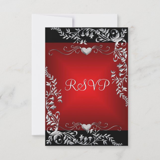 RSVP Birthday Party Black Bright Deep Red Big (Front)